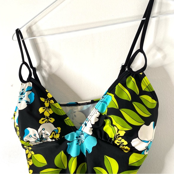 Hula Honey Black Floral Tankini NWT - Picture 3 of 6